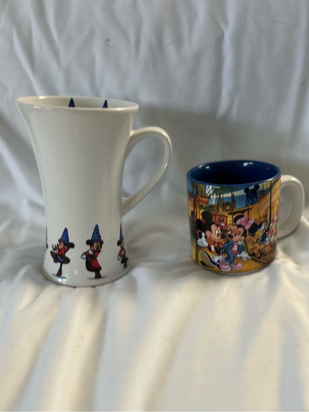 Disney Parks White Ceramic Mickey Mug Set